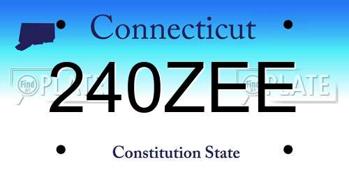 240ZEE Connecticut License Plate