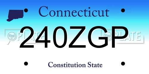 240ZGP Connecticut License Plate