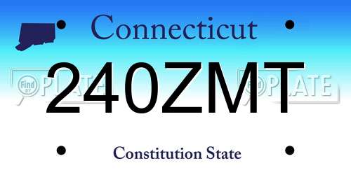 240ZMT Connecticut License Plate