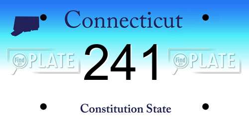 241 Connecticut License Plate