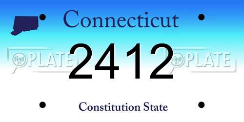 2412 Connecticut License Plate