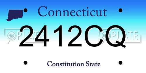 2412CQ Connecticut License Plate