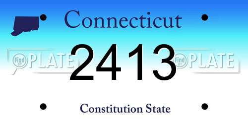 2413 Connecticut License Plate
