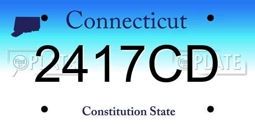 2417CD Connecticut License Plate
