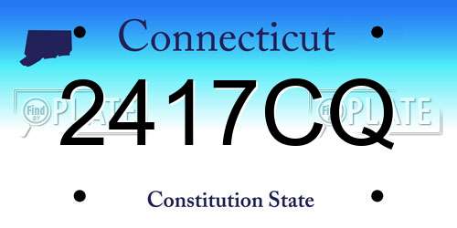 2417CQ Connecticut License Plate