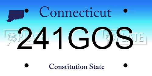 241GOS Connecticut License Plate