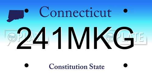 241MKG Connecticut License Plate