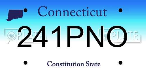 241PNO Connecticut License Plate