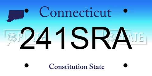 241SRA Connecticut License Plate
