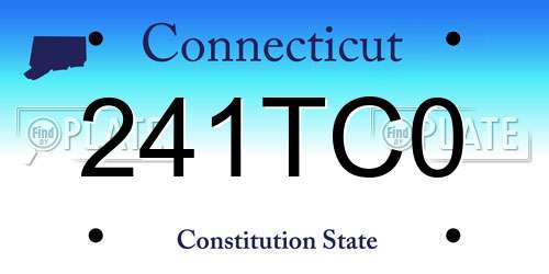 241TC0 Connecticut License Plate