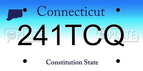 241TCQ Connecticut License Plate