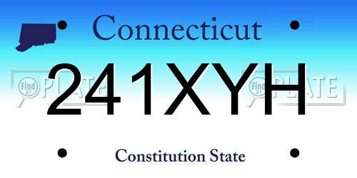 241XYH Connecticut License Plate