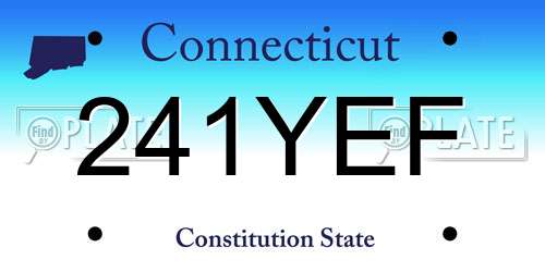 241YEF Connecticut License Plate