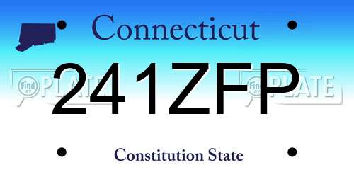241ZFP Connecticut License Plate