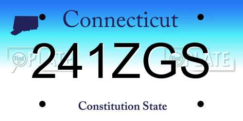 241ZGS Connecticut License Plate