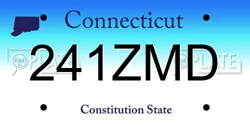 241ZMD Connecticut License Plate