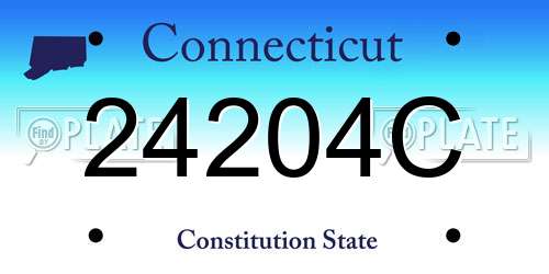 24204C Connecticut License Plate