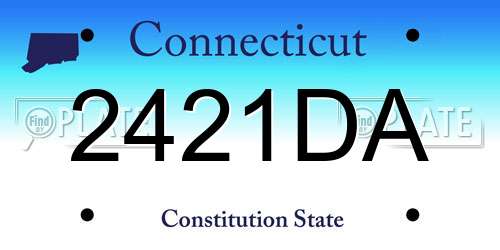 2421DA Connecticut License Plate