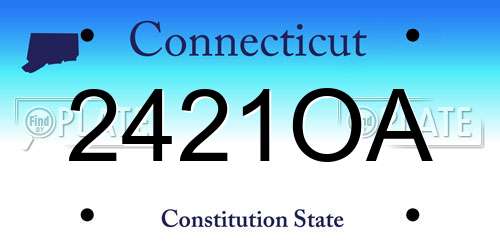 2421OA Connecticut License Plate