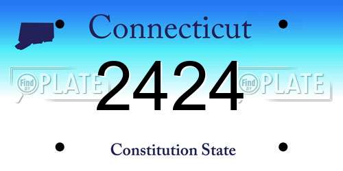 2424 Connecticut License Plate
