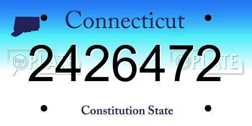 2426472 Connecticut License Plate