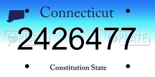 2426477 Connecticut License Plate