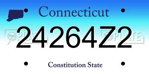 24264Z2 Connecticut License Plate