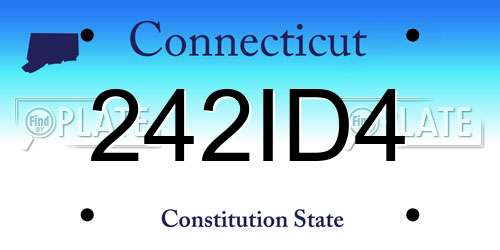 242ID4 Connecticut License Plate
