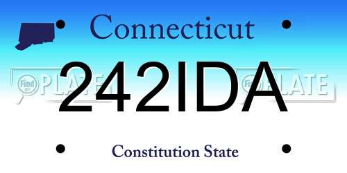 242IDA Connecticut License Plate