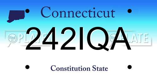 242IQA Connecticut License Plate