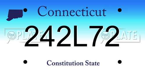 242L72 Connecticut License Plate