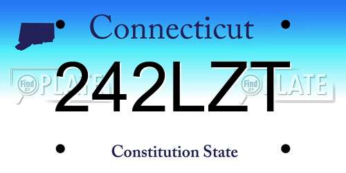242LZT Connecticut License Plate