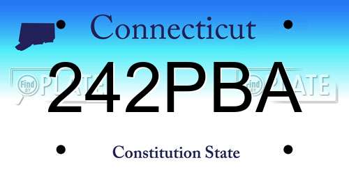 242PBA Connecticut License Plate