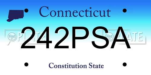 242PSA Connecticut License Plate