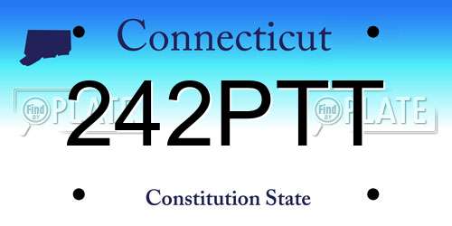 242PTT Connecticut License Plate