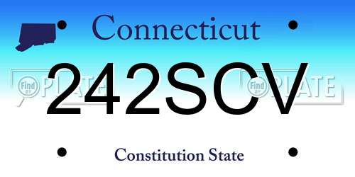 242SCV Connecticut License Plate