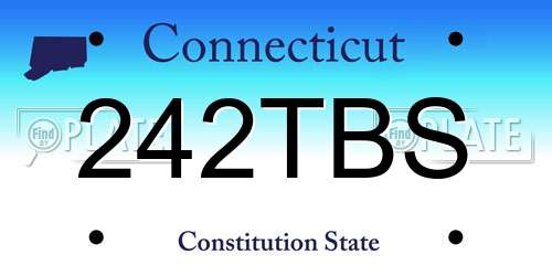 242TBS Connecticut License Plate