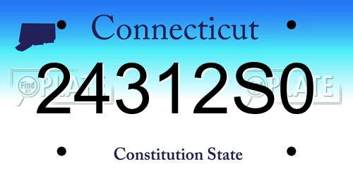 24312S0 Connecticut License Plate