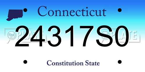 24317S0 Connecticut License Plate