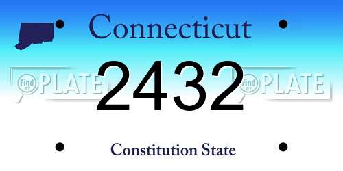 2432 Connecticut License Plate
