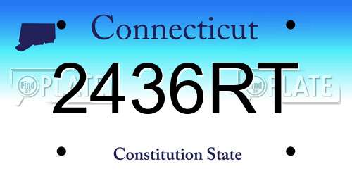 2436RT Connecticut License Plate