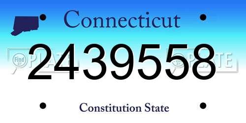 2439558 Connecticut License Plate