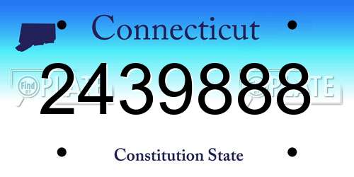 2439888 Connecticut License Plate