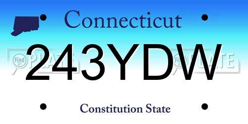 243YDW Connecticut License Plate