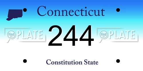 244 Connecticut License Plate