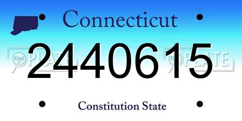 2440615 Connecticut License Plate