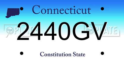 2440GV Connecticut License Plate