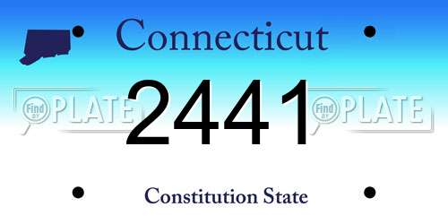 2441 Connecticut License Plate