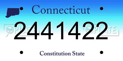 2441422 Connecticut License Plate