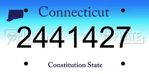 2441427 Connecticut License Plate